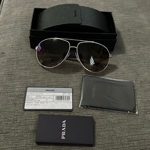 Prada Occhiali Da Sole Frames Silver NWT